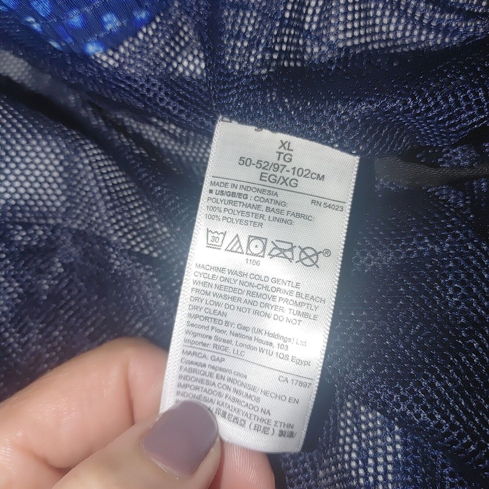 GAP Swim Trunks Men's XL Drawstring Blue Pockets Beach Pool Vacation - Picture 6 of 6